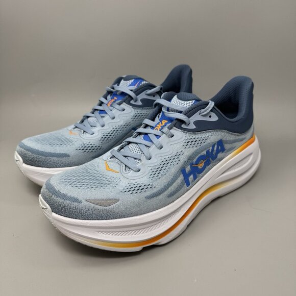 Hoka One One Bondi 9 Running Sneaker Men Size 12.5D Drizzle Downpour 1162011-DNP